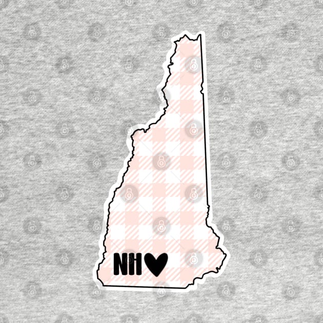 USA States: New Hampshire (pink plaid) by LetsOverThinkIt